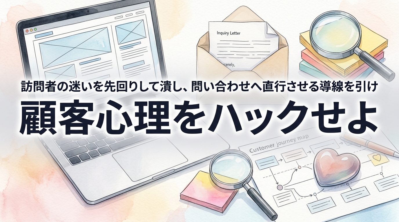 株式会社ウィズスタイルが提案する、ホームページ 情報設計 顧客心理に関するイメージ写真バナー