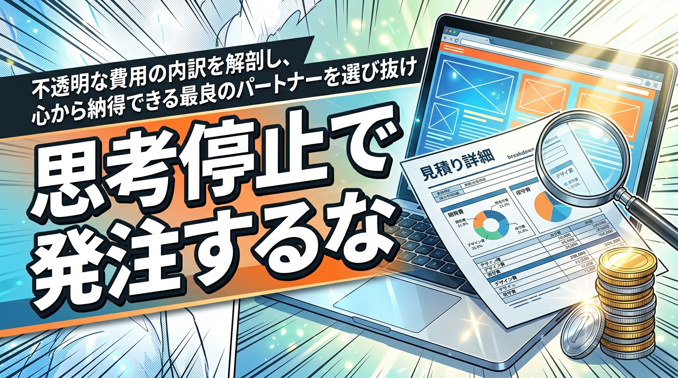 株式会社ウィズスタイルが提案する、Web制作 高い 理由に関するイメージ写真バナー