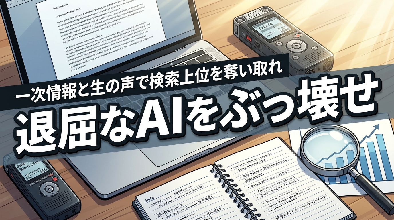 株式会社ウィズスタイルが提案する、AI インタビュー 一次情報に関するイメージ写真バナー