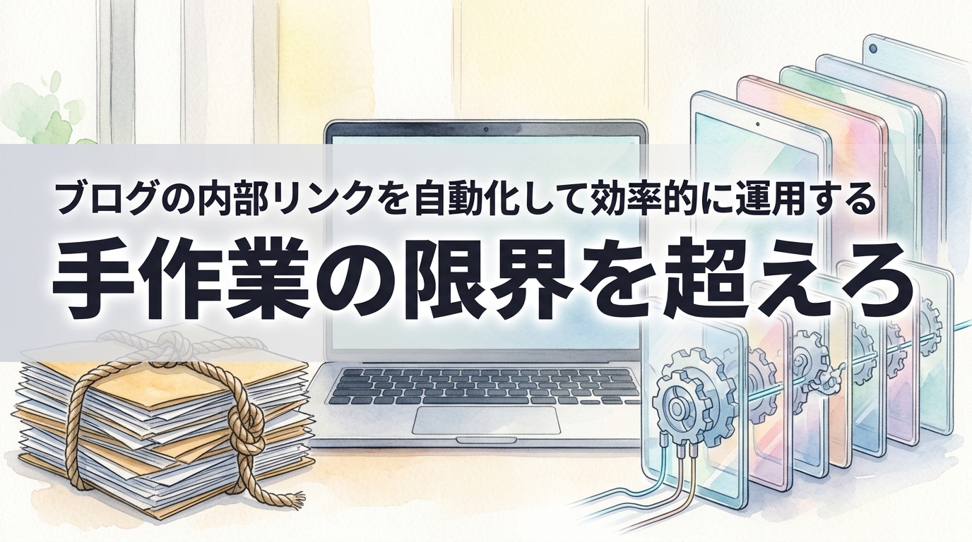 株式会社ウィズスタイルが提案する、ブログ 内部リンク 自動化に関するイメージ写真バナー