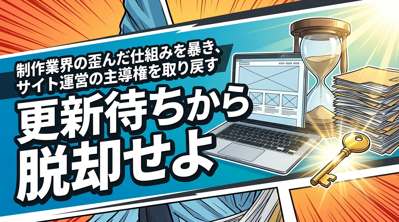 株式会社ウィズスタイルが提案する、ホームページ 更新 待たされるに関するイメージ写真バナー