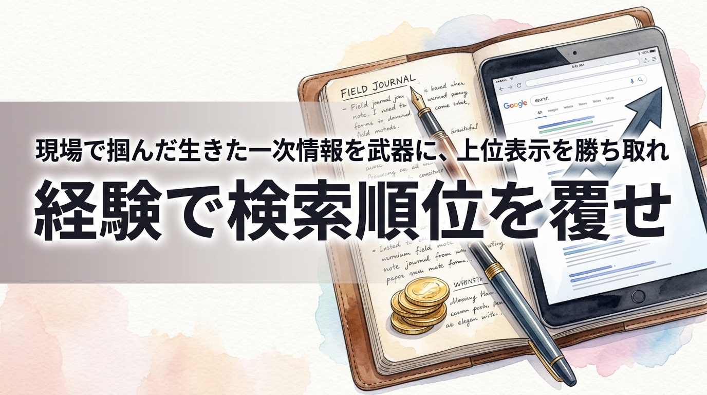 株式会社ウィズスタイルが提案する、SEO E-E-A-T 一次情報に関するイメージ写真バナー