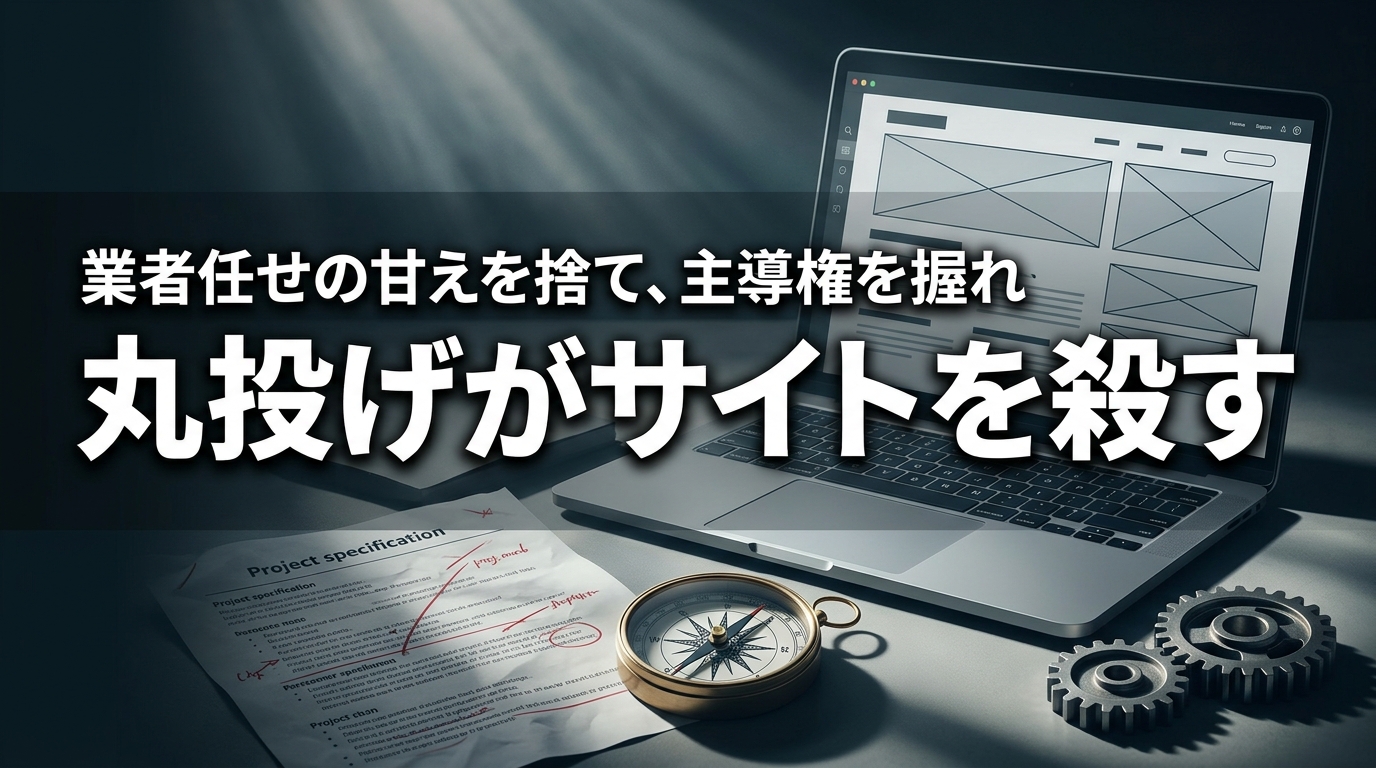 株式会社ウィズスタイルが提案する、ホームページ制作 丸投げ 失敗に関するイメージ写真バナー