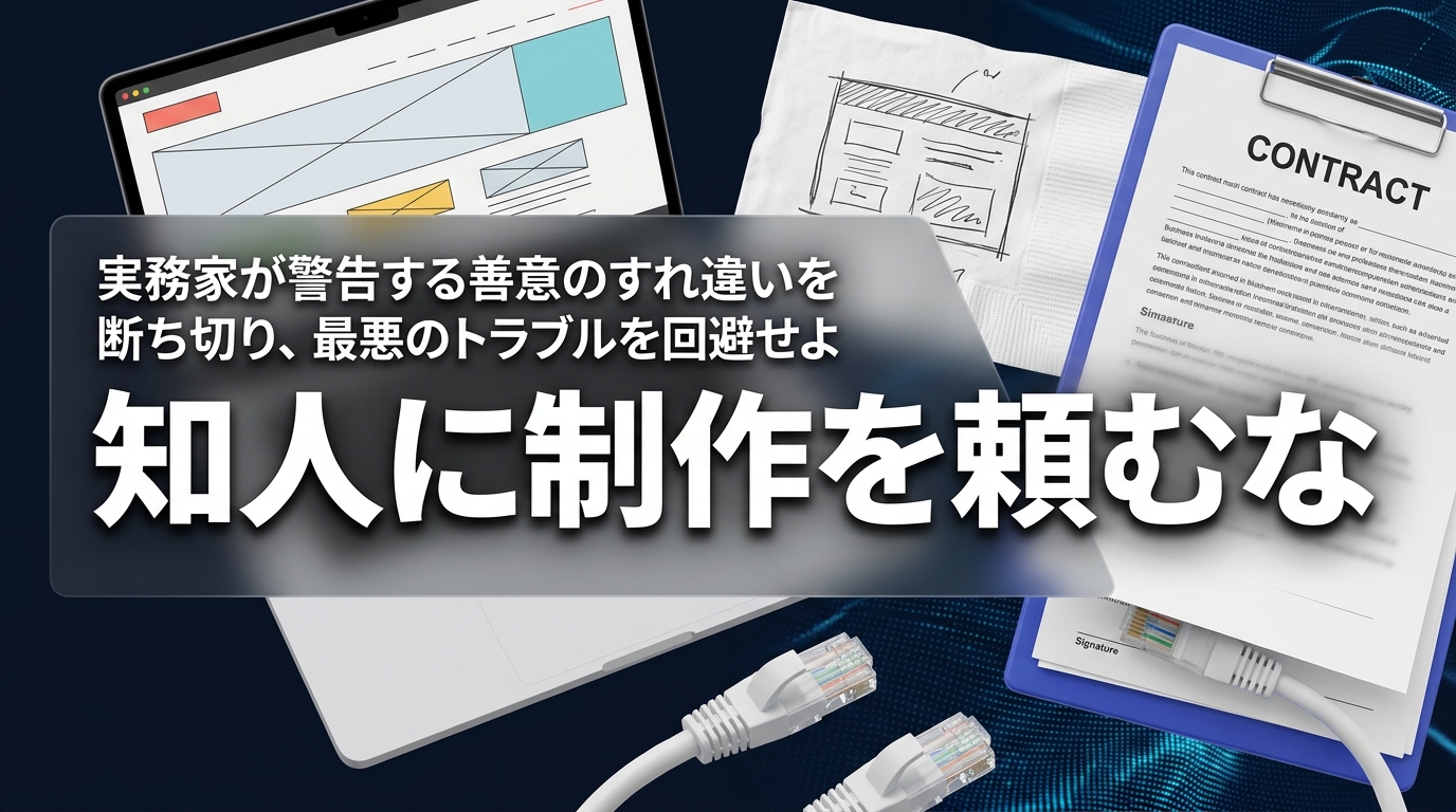 株式会社ウィズスタイルが提案する、ホームページ制作 知り合い トラブルに関するイメージ写真バナー
