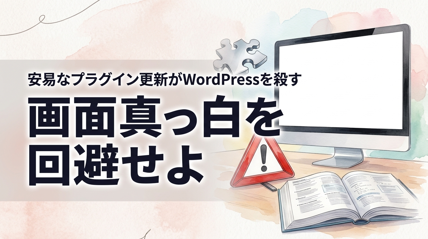 株式会社ウィズスタイルが提案する、WordPress プラグイン 更新 エラーに関するイメージ写真バナー