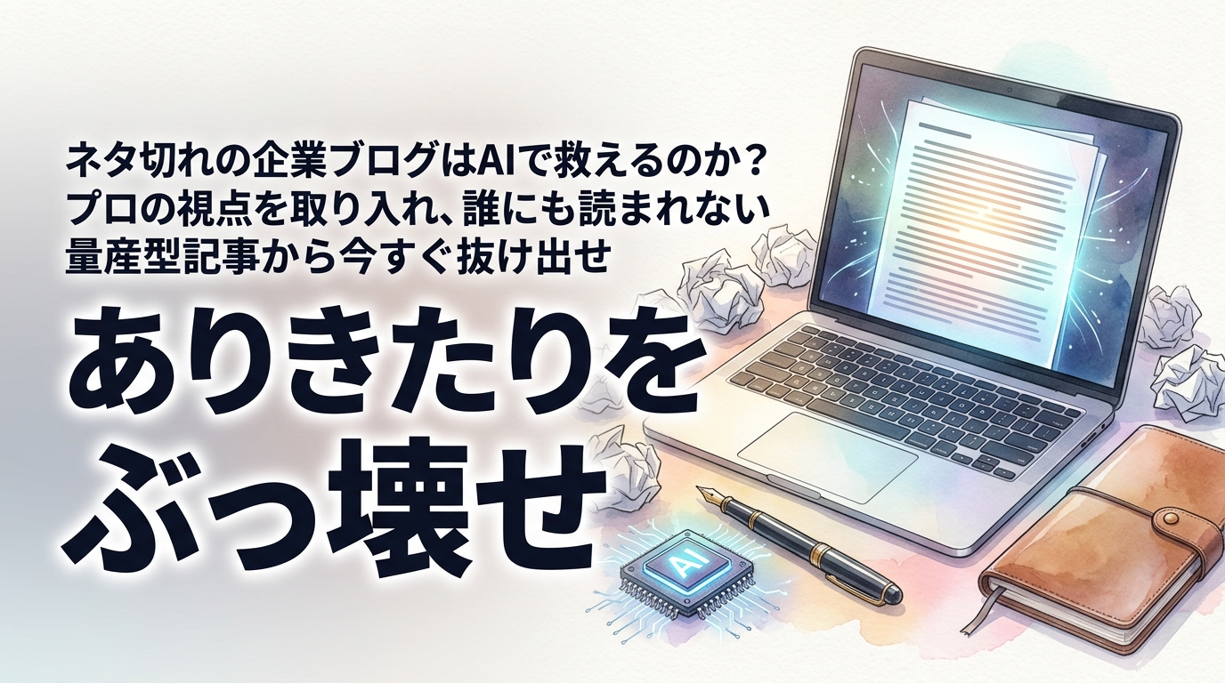 株式会社ウィズスタイルが提案する、企業ブログ ネタ切れ AIに関するイメージ写真バナー