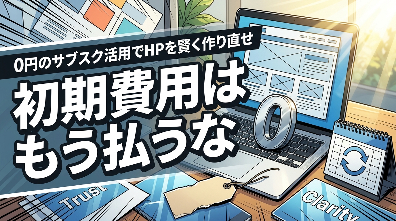 株式会社ウィズスタイルが提案する、ホームページ 作り直し 費用 サブスクに関するイメージ写真バナー