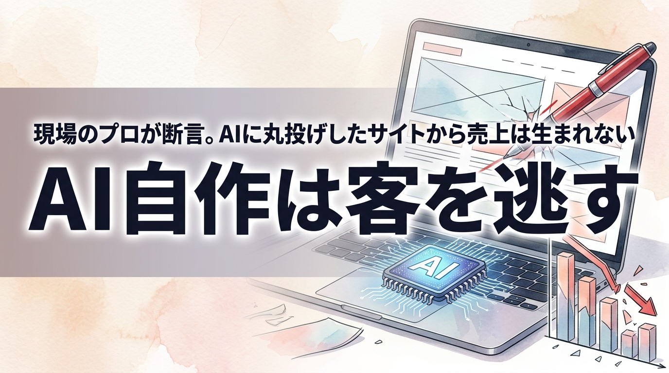 株式会社ウィズスタイルが提案する、ホームページ AI 自作 デメリットに関するイメージ写真バナー